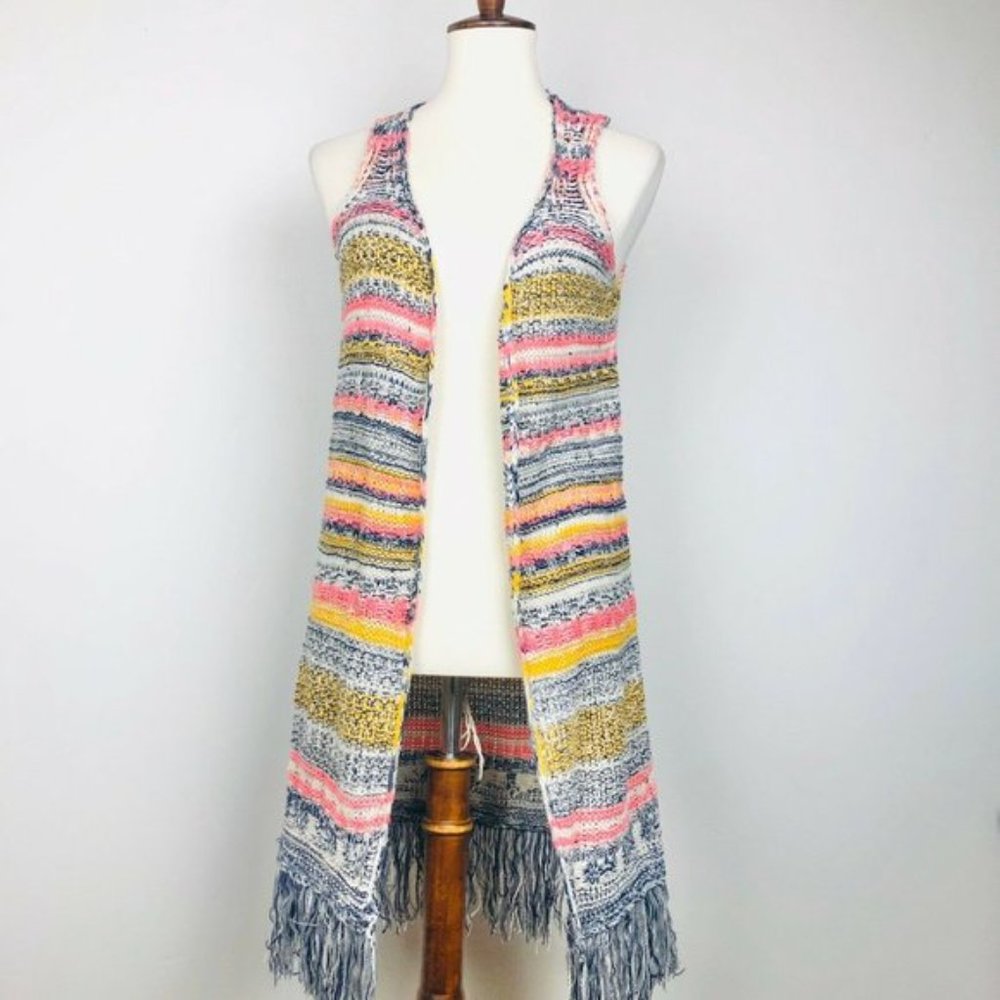 Paper Crane Colorful Knitted Vest - Picture 2 of 11